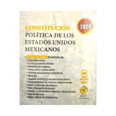 CONSTITUCIÓN POLÍTICA DE LOS ESTADOS UNIDOS MEXICANOS 2025 BOLSILLO + EBOOK